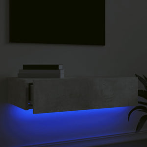 Έπιπλο Τηλεόρασης με LED Γκρι Σκυροδέματος 60x35x15,5 εκ. - Pakobazaar