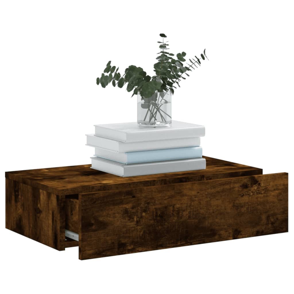 Έπιπλο Τηλεόρασης με LED Καπνιστή Δρυς 60x35x15,5 εκ. - Pakobazaar