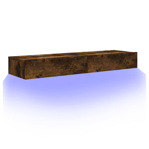 Έπιπλα Τηλεόρασης με LED 2 τεμ. Καπνιστή Δρυς 60x35x15,5 εκ. - Pakobazaar