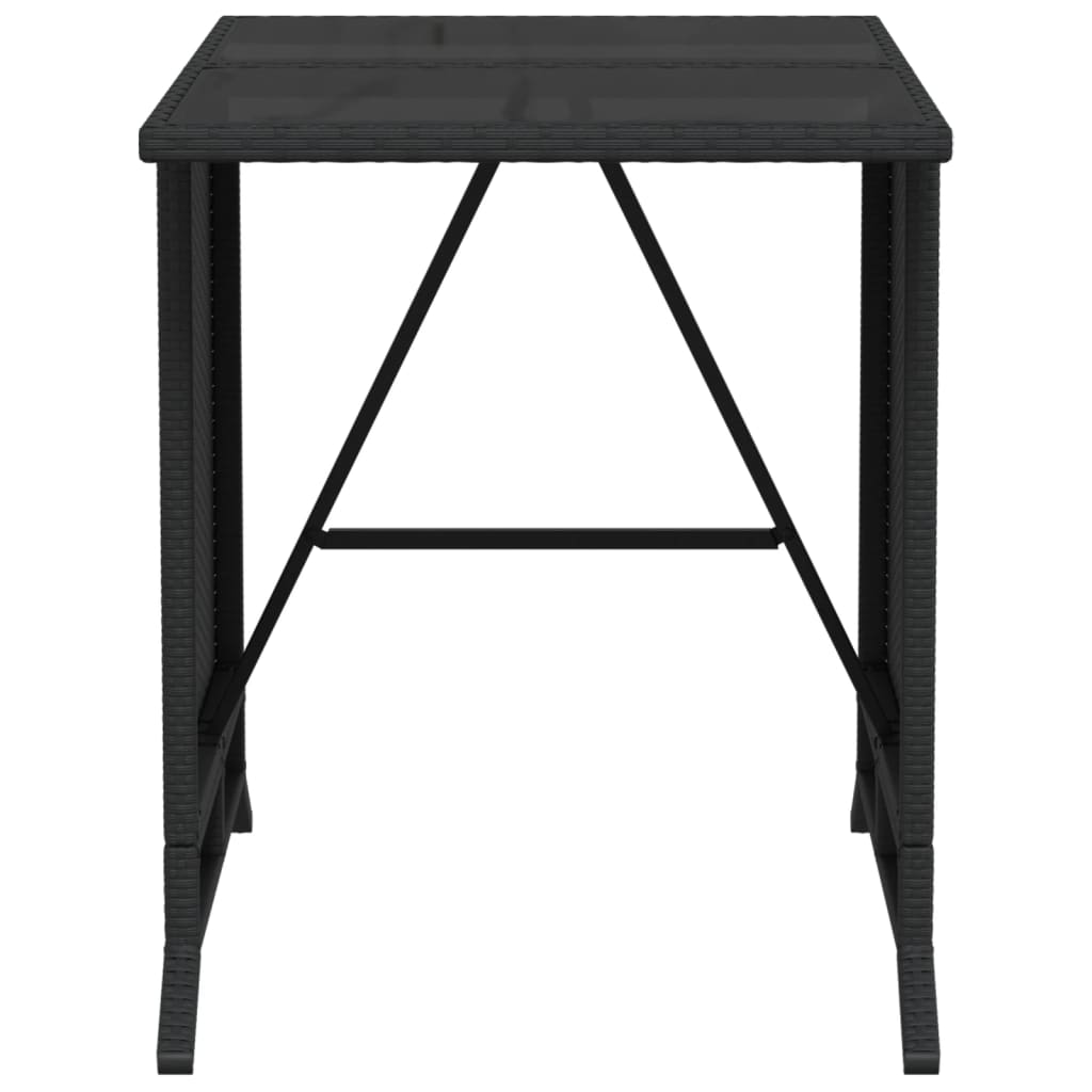 Σετ Επίπλων Bistro 3 τεμ. Μαύρο Συνθετ. Ρατάν με Μαξιλάρια