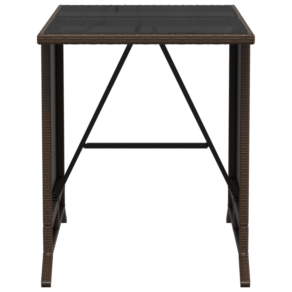 Σετ Επίπλων Bistro 3 τεμ. Καφέ Συνθετικό Ρατάν με Μαξιλάρια