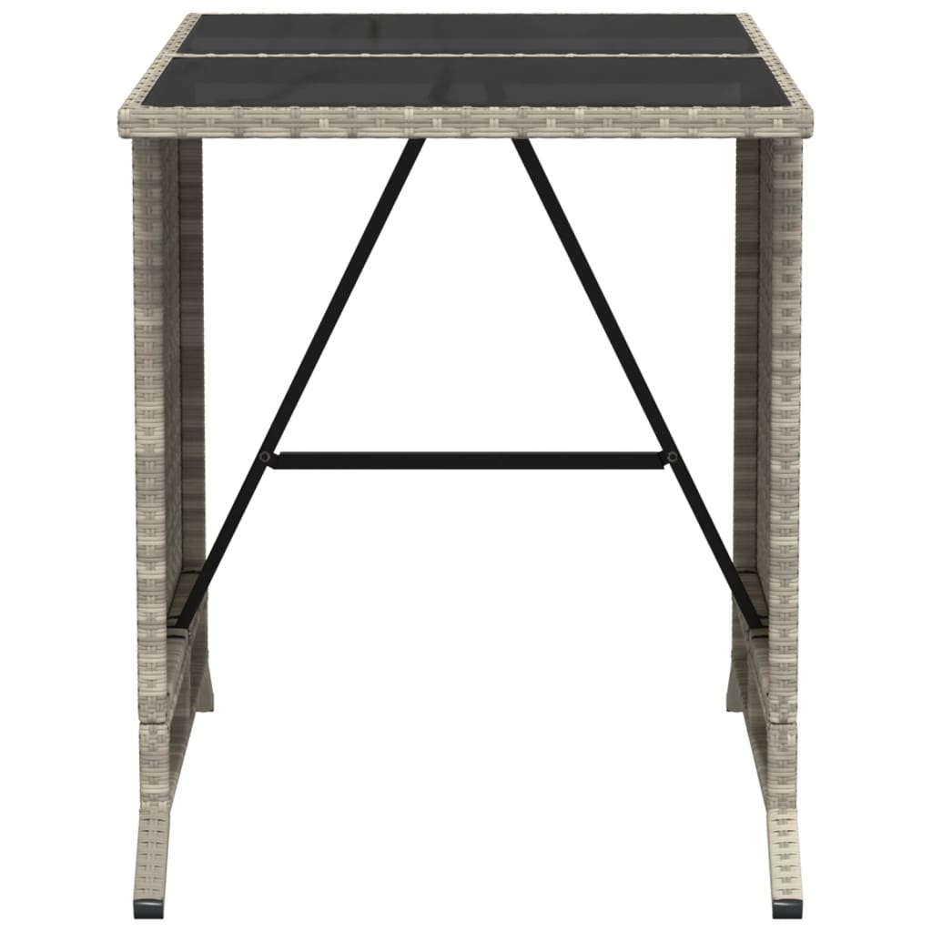 Σετ Επίπλων Bistro 3 τεμ. Αν. Γκρι Συνθετικό Ρατάν με Μαξιλάρια