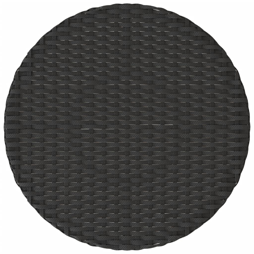 Σετ Επίπλων Bistro 3 τεμ. Μαύρο Συνθετ. Ρατάν με Μαξιλάρια