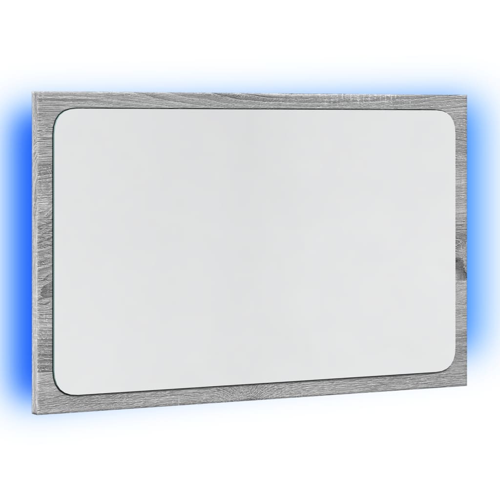 Καθρέφτης Μπάνιου Γκρι Sonoma 60x8,5x38 εκ. Επεξεργασμένο Ξύλο - Pakobazaar