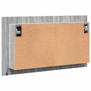 Ντουλάπι Μπάνιου Καθρέφτη/Φως LED Γκρι Sonoma 80x12x45εκ Ακρυλ. - Pakobazaar