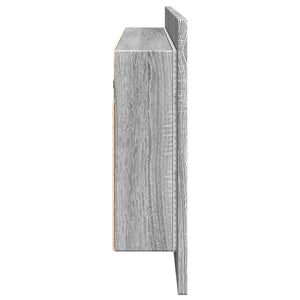 Ντουλάπι Μπάνιου με Καθρέφτη / LED Γκρι Sonoma 100x12x45 εκ. - Pakobazaar