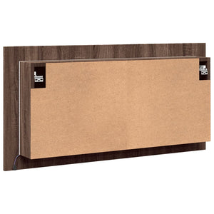 Ντουλάπι Μπάνιου Καθρέφτη & LED Καφέ Δρυς 90x12x45εκ Ακρυλικό - Pakobazaar
