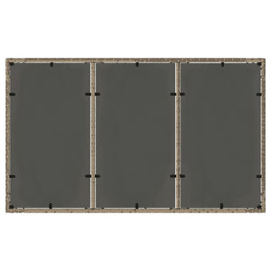 Τραπέζι Κήπου με Γυάλινη Επιφάνεια Γκρι 150x90x75εκ Συνθ Ρατάν