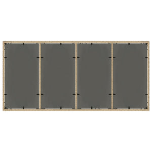 Τραπέζι Κήπου με Γυάλινη Επιφάνεια Μπεζ 190x90x75 εκ Ρατάν