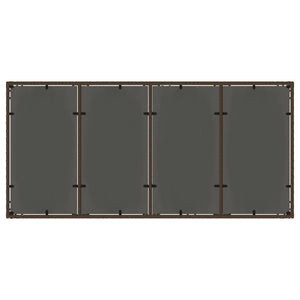 Τραπέζι Κήπου με Γυάλινη Επιφάνεια Καφέ 190x90x75 εκ Ρατάν