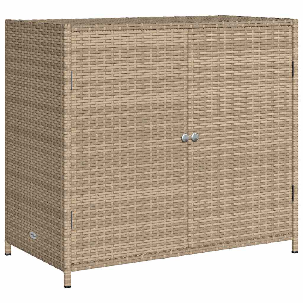Ντουλάπι Αποθήκευσης Κήπου Beige 83x45x76 εκ. Συνθετικό Ρατάν