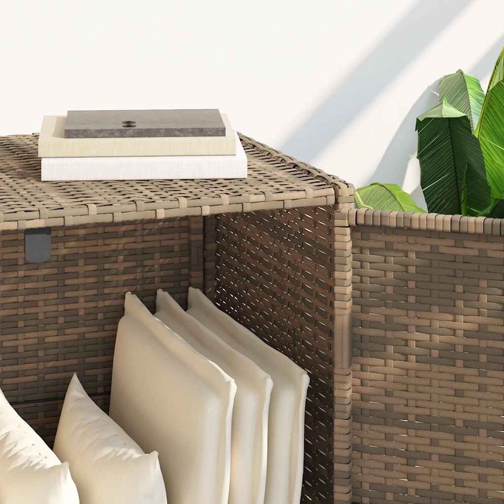 Ντουλάπι Αποθήκευσης Κήπου Beige 83x45x76 εκ. Συνθετικό Ρατάν