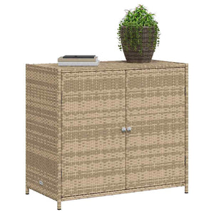 Ντουλάπι Αποθήκευσης Κήπου Beige 83x45x76 εκ. Συνθετικό Ρατάν