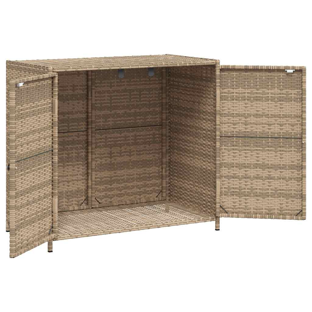 Ντουλάπι Αποθήκευσης Κήπου Beige 83x45x76 εκ. Συνθετικό Ρατάν
