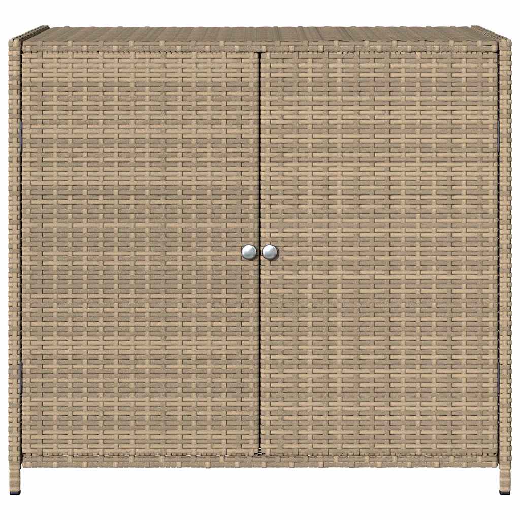 Ντουλάπι Αποθήκευσης Κήπου Beige 83x45x76 εκ. Συνθετικό Ρατάν
