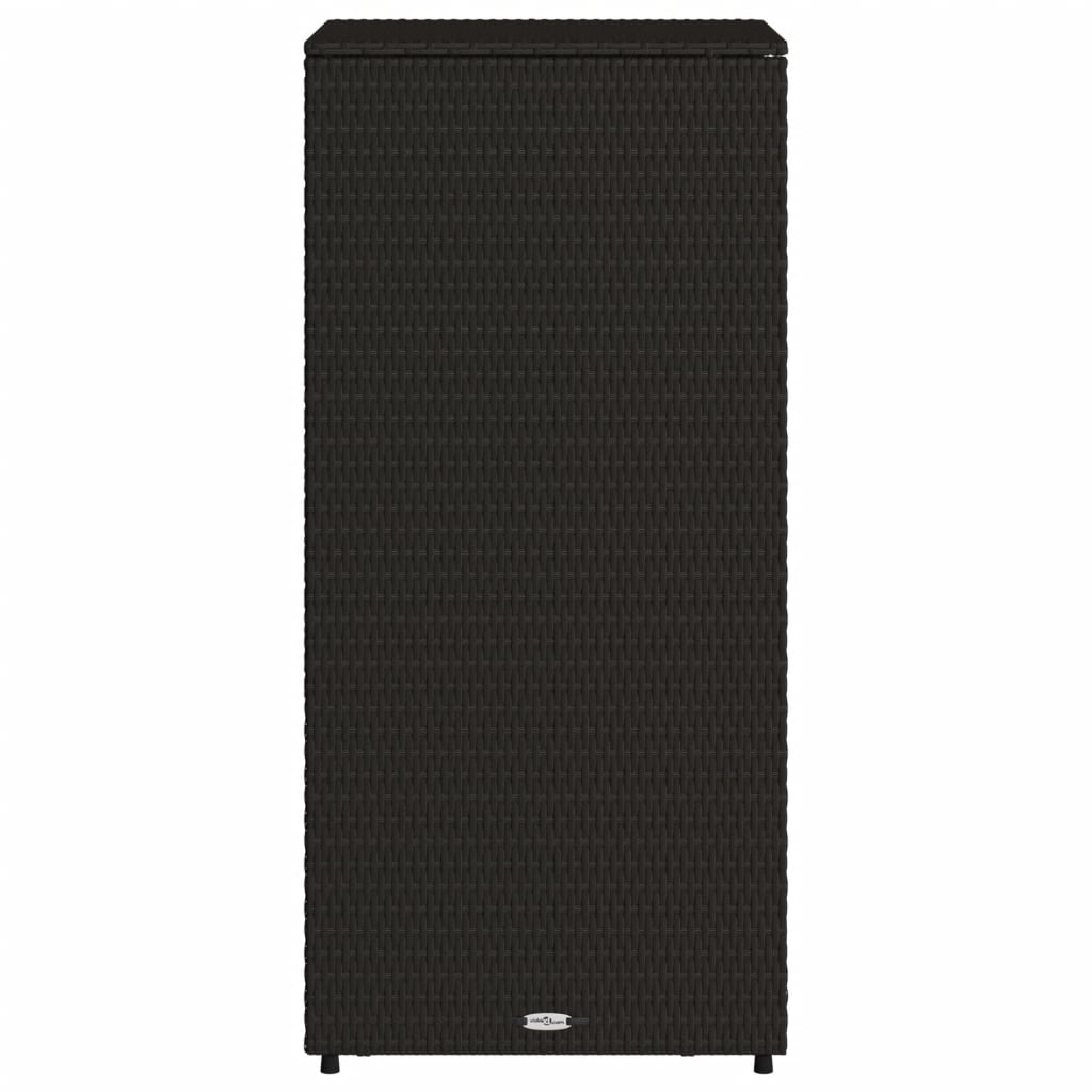 Ντουλάπι Αποθήκευσης Κήπου Μαύρο 50x55x115 εκ. Συνθετικό Ρατάν
