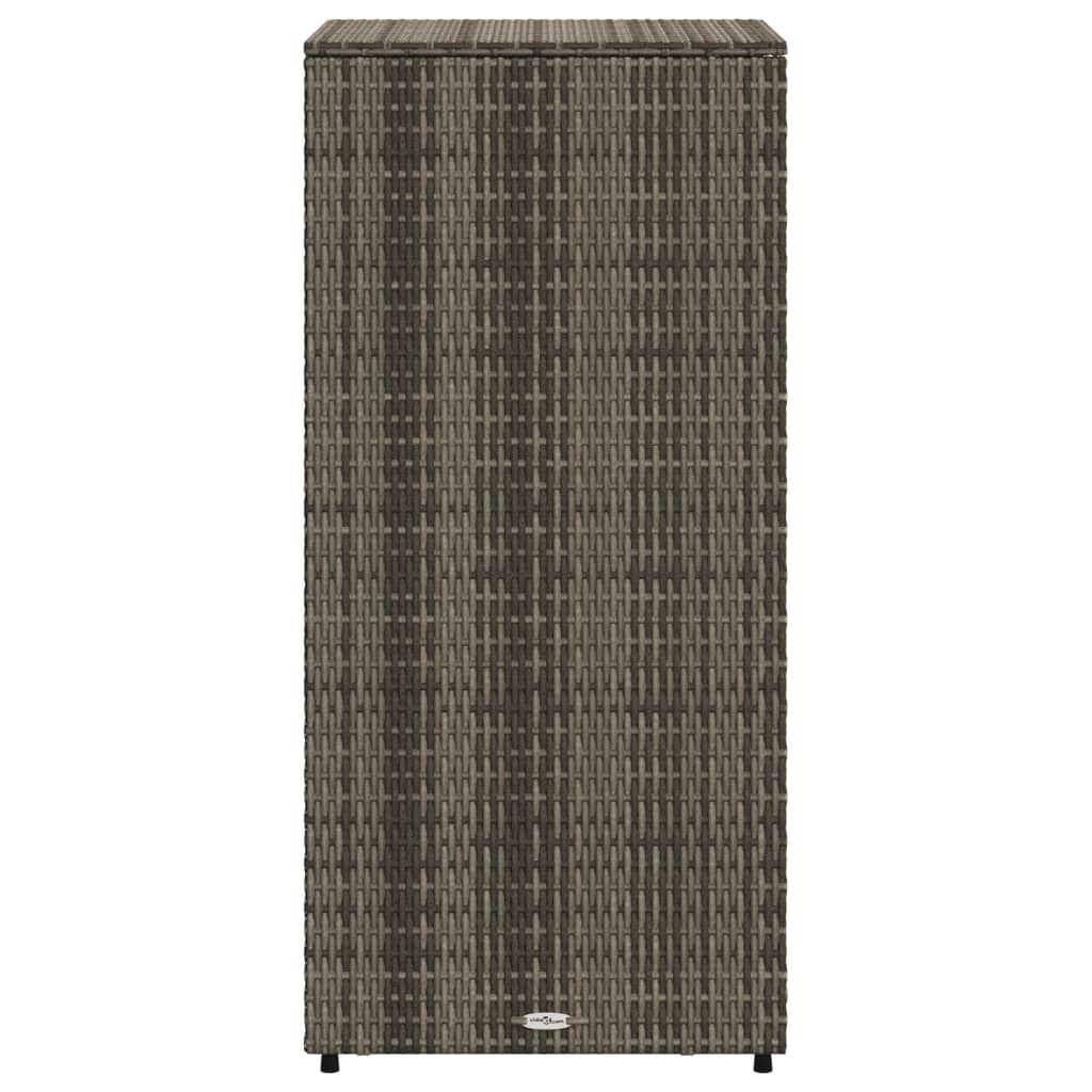 Ντουλάπι Αποθήκευσης Κήπου Γκρι 50x55x115 εκ. Συνθετικό Ρατάν