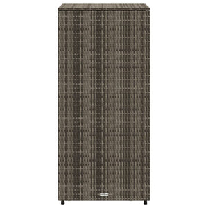 Ντουλάπι Αποθήκευσης Κήπου Γκρι 50x55x115 εκ. Συνθετικό Ρατάν
