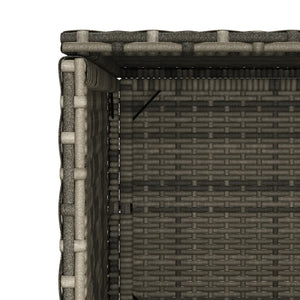 Ντουλάπι Αποθήκευσης Κήπου Γκρι 50x55x115 εκ. Συνθετικό Ρατάν