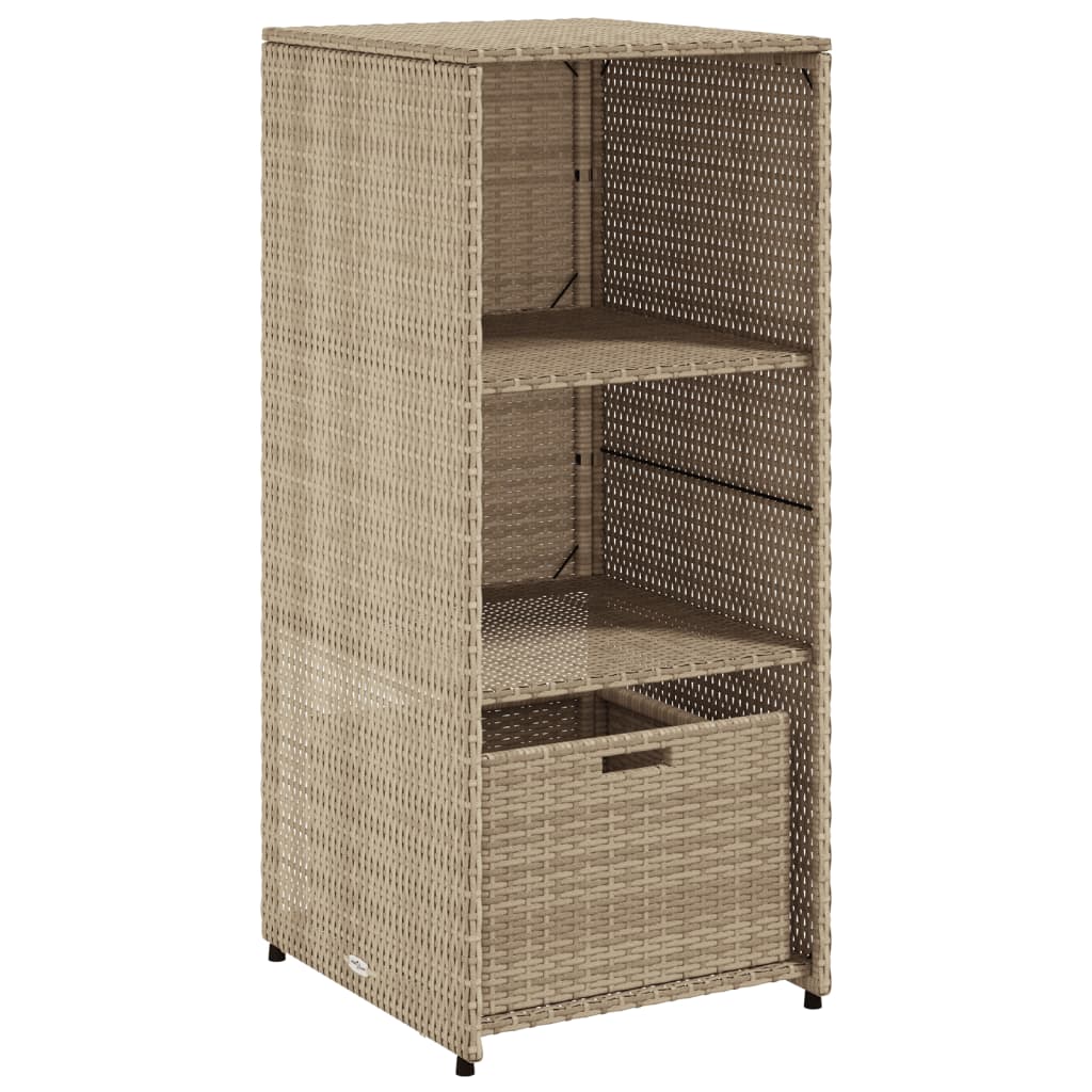 Ντουλάπι Αποθήκευσης Κήπου Beige 50x55x115 εκ. Συνθετικό Ρατάν