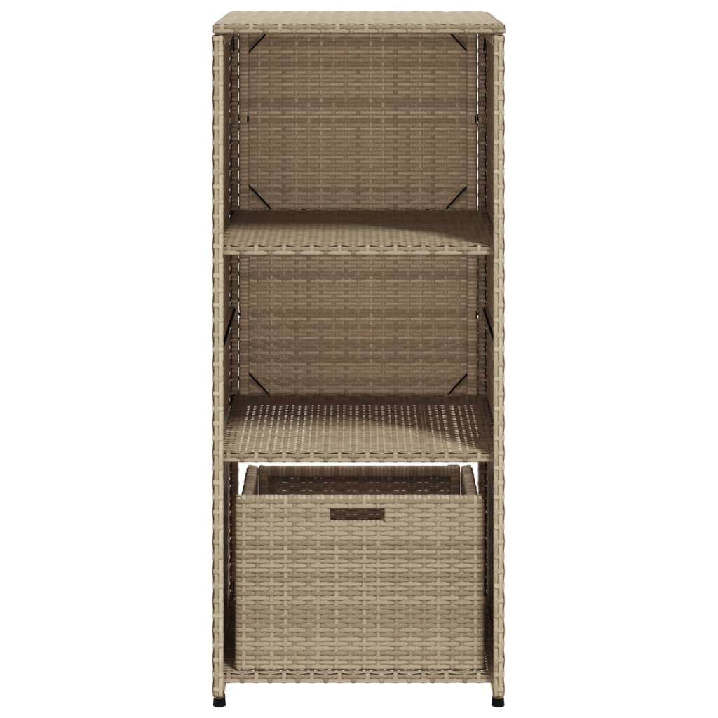 Ντουλάπι Αποθήκευσης Κήπου Beige 50x55x115 εκ. Συνθετικό Ρατάν