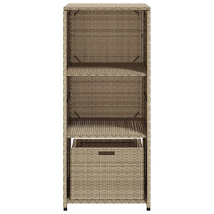 Ντουλάπι Αποθήκευσης Κήπου Beige 50x55x115 εκ. Συνθετικό Ρατάν