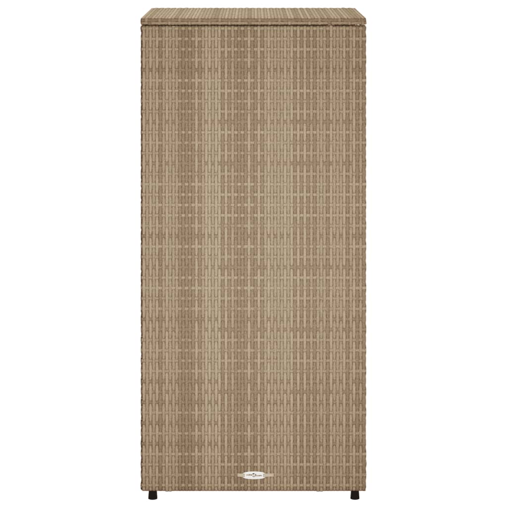 Ντουλάπι Αποθήκευσης Κήπου Beige 50x55x115 εκ. Συνθετικό Ρατάν