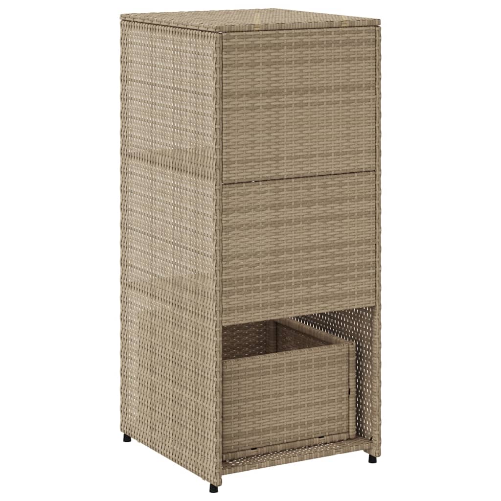 Ντουλάπι Αποθήκευσης Κήπου Beige 50x55x115 εκ. Συνθετικό Ρατάν