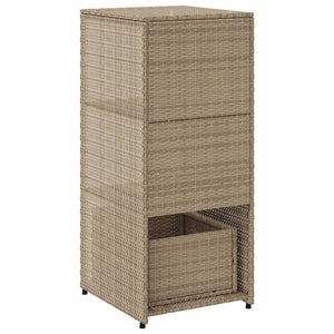 Ντουλάπι Αποθήκευσης Κήπου Beige 50x55x115 εκ. Συνθετικό Ρατάν