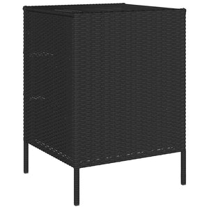 Ντουλάπι Αποθήκευσης Κήπου Μαύρο 55x59x80 εκ. Συνθετικό Ρατάν