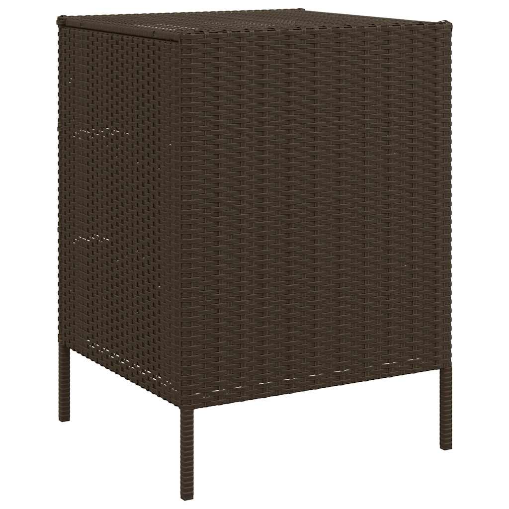 Ντουλάπι Αποθήκευσης Κήπου Καφέ 55x59x80 εκ. Συνθετικό Ρατάν