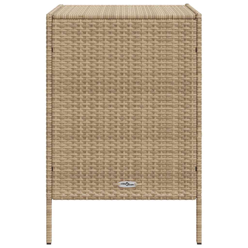 Ντουλάπι Αποθήκευσης Κήπου Beige 55x59x80 εκ. Συνθετικό Ρατάν