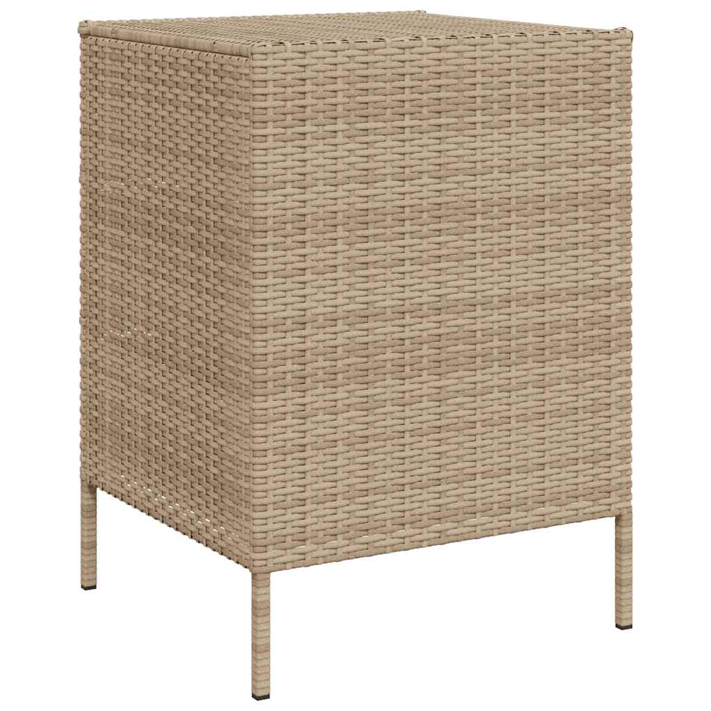 Ντουλάπι Αποθήκευσης Κήπου Beige 55x59x80 εκ. Συνθετικό Ρατάν