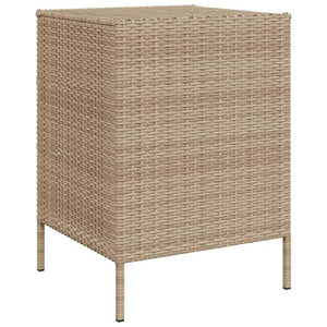 Ντουλάπι Αποθήκευσης Κήπου Beige 55x59x80 εκ. Συνθετικό Ρατάν