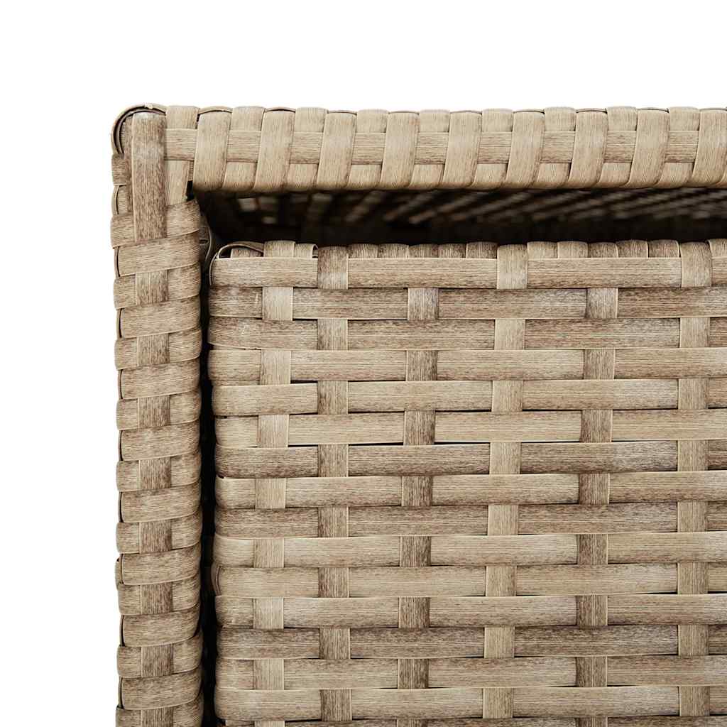Ντουλάπι Αποθήκευσης Κήπου Beige 55x59x69 εκ. Συνθετικό Ρατάν