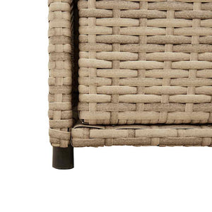 Ντουλάπι Αποθήκευσης Κήπου Beige 55x55x111 εκ. Συνθετικό Ρατάν