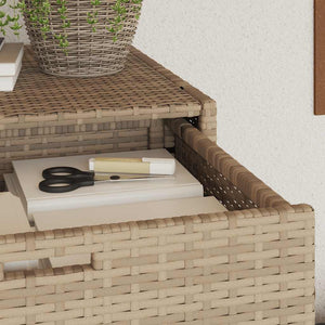Ντουλάπι Αποθήκευσης Κήπου Beige 55x55x111 εκ. Συνθετικό Ρατάν
