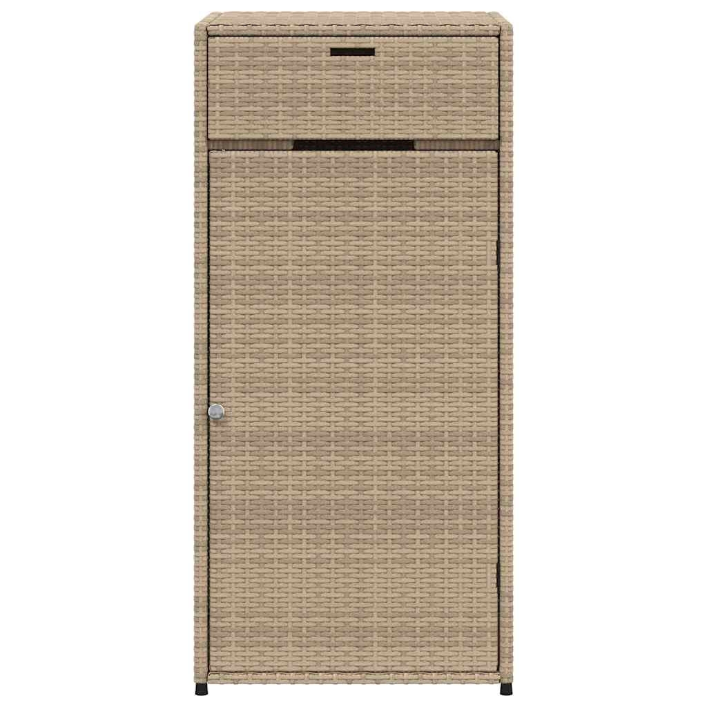 Ντουλάπι Αποθήκευσης Κήπου Beige 55x55x111 εκ. Συνθετικό Ρατάν