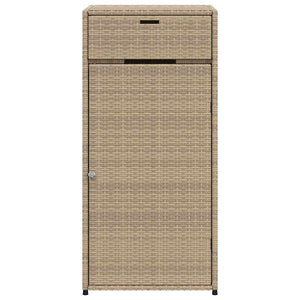 Ντουλάπι Αποθήκευσης Κήπου Beige 55x55x111 εκ. Συνθετικό Ρατάν