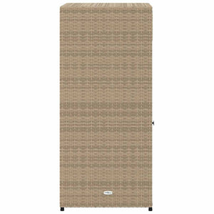 Ντουλάπι Αποθήκευσης Κήπου Beige 55x55x111 εκ. Συνθετικό Ρατάν