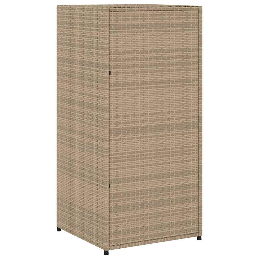 Ντουλάπι Αποθήκευσης Κήπου Beige 55x55x111 εκ. Συνθετικό Ρατάν