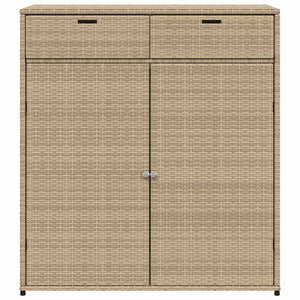 Ντουλάπι Αποθήκευσης Κήπου Beige 105x55x113 εκ. Συνθετικό Ρατάν - Pakobazaar