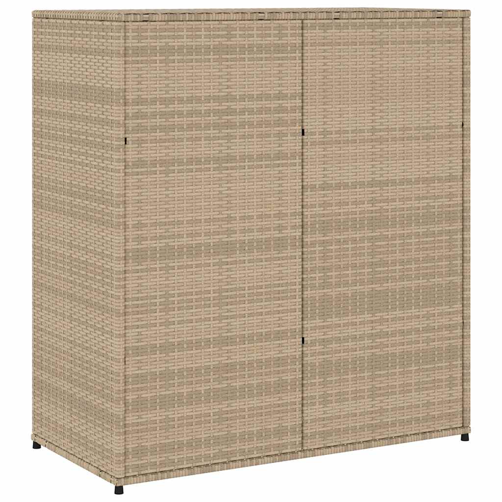 Ντουλάπι Αποθήκευσης Κήπου Beige 105x55x113 εκ. Συνθετικό Ρατάν
