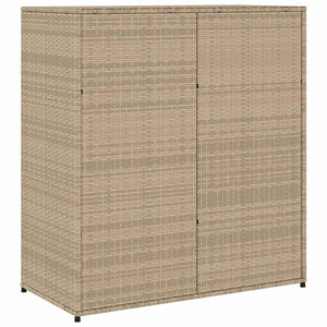 Ντουλάπι Αποθήκευσης Κήπου Beige 105x55x113 εκ. Συνθετικό Ρατάν - Pakobazaar