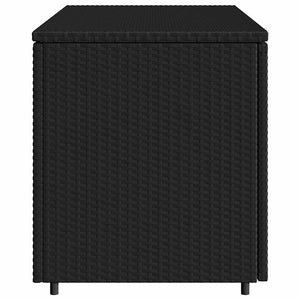Ντουλάπι Αποθήκευσης Κήπου Μαύρο 110x55,5x60,5 εκ. Συνθ. Ρατάν - Pakobazaar
