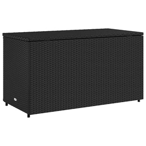 Ντουλάπι Αποθήκευσης Κήπου Μαύρο 110x55,5x60,5 εκ. Συνθ. Ρατάν - Pakobazaar