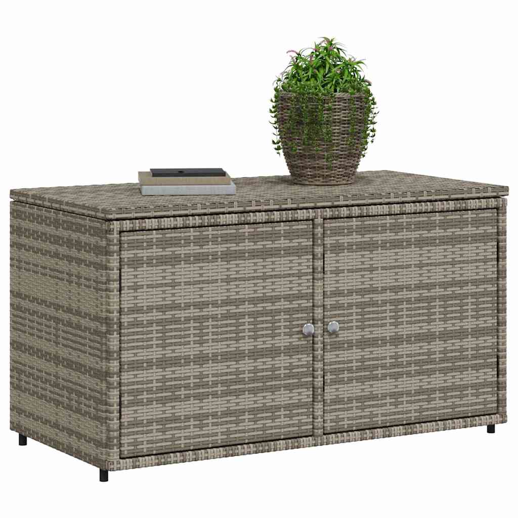 Ντουλάπι Αποθήκευσης Κήπου Γκρι 110x55,5x60,5 εκ. Συνθ. Ρατάν