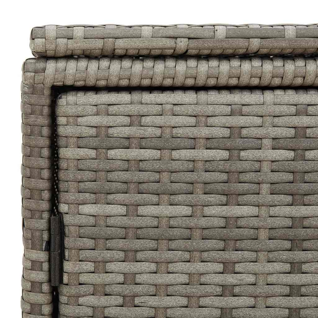 Ντουλάπι Αποθήκευσης Κήπου Γκρι 110x55,5x60,5 εκ. Συνθ. Ρατάν