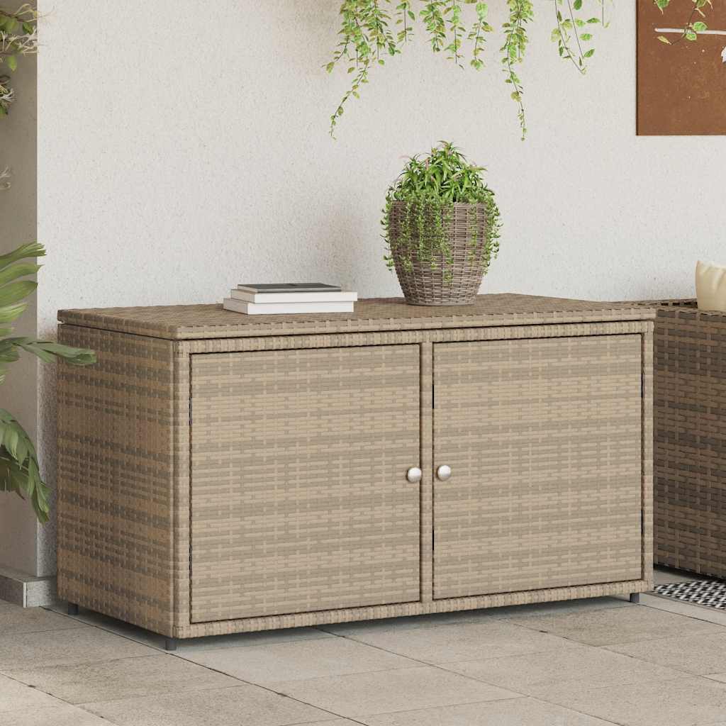 Ντουλάπι Αποθήκευσης Κήπου Beige 110x55x60,5εκ. Συνθετικό Ρατάν