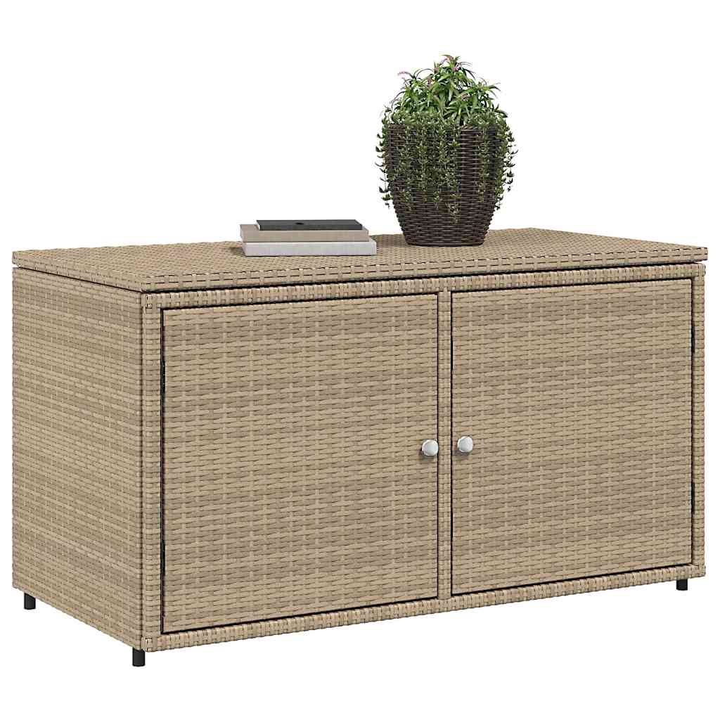 Ντουλάπι Αποθήκευσης Κήπου Beige 110x55x60,5εκ. Συνθετικό Ρατάν